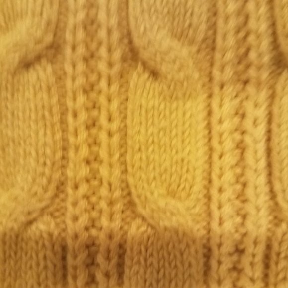 St. John's Bay Mustard Yellow Cable Knit Sweater - Picture 3 of 5